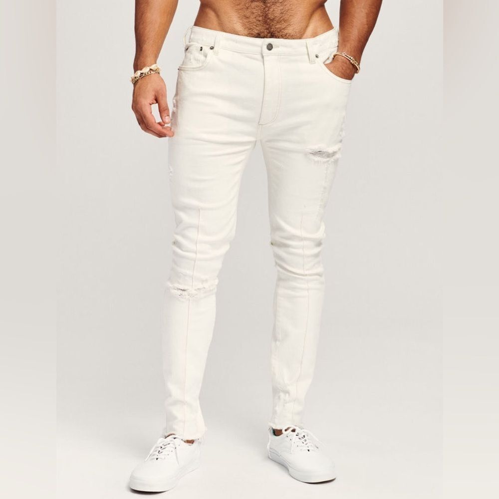 SER.O.YA NATE SKINNY JEAN OFF WHITE‎ UNISEX SIZE 29 NWT in packaging